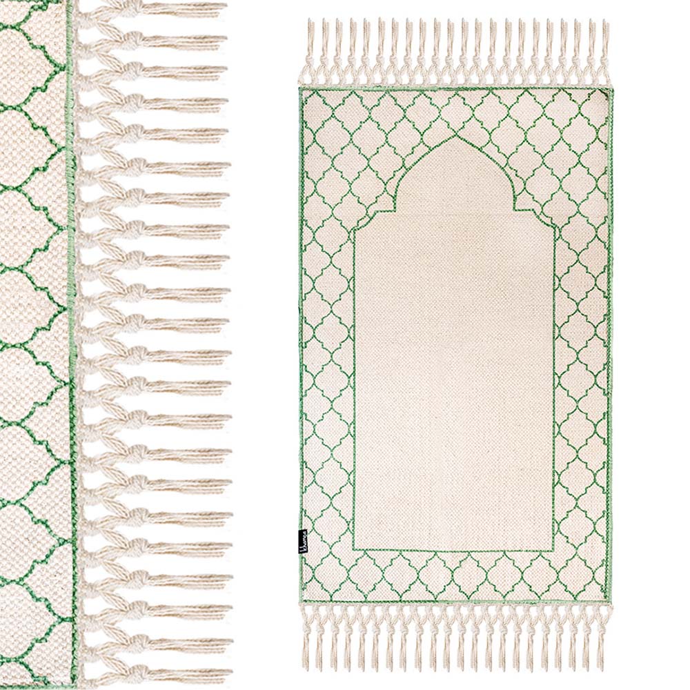 Khamsa Akhdar Prayer Mat With Added Foam Padding For Children - Green