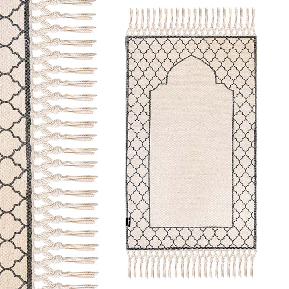 Khamsa Ramadi Prayer Mat With Added Foam Padding For Children - Grey