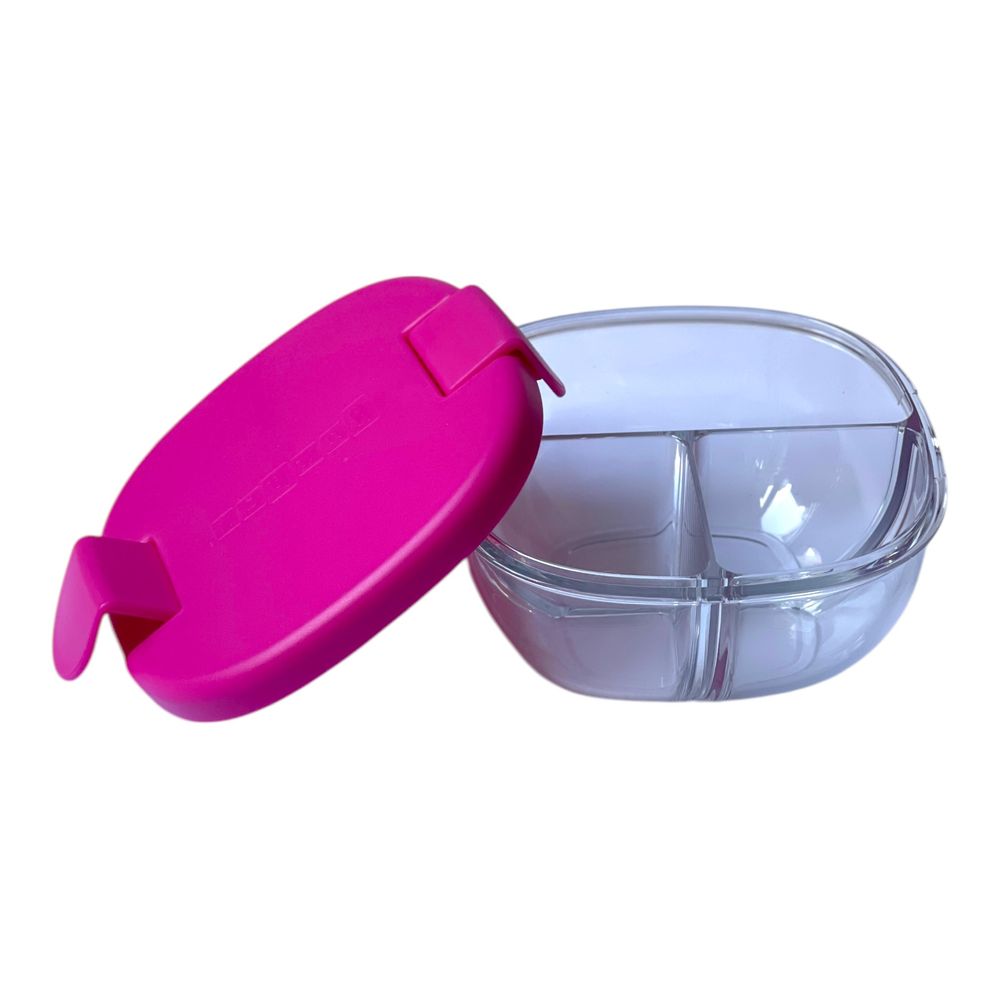Yumbox - Snack Bowl Wiith 3 Compartments - Raspberry Pink