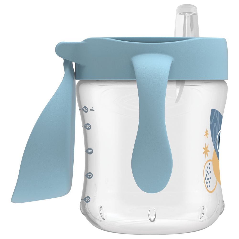 Dr. Brown's Soft-Spout Transition Cup with Handles - Rocket Ship - 180 ml