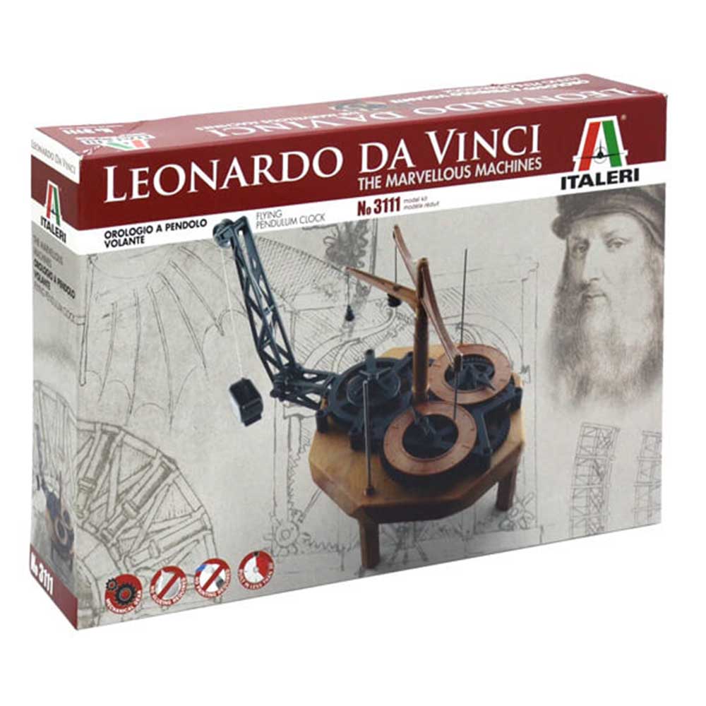 Bandai - Italeri Leonardo Da Vinci 3111 Flying Pendulum Clock Plastic Model Kit