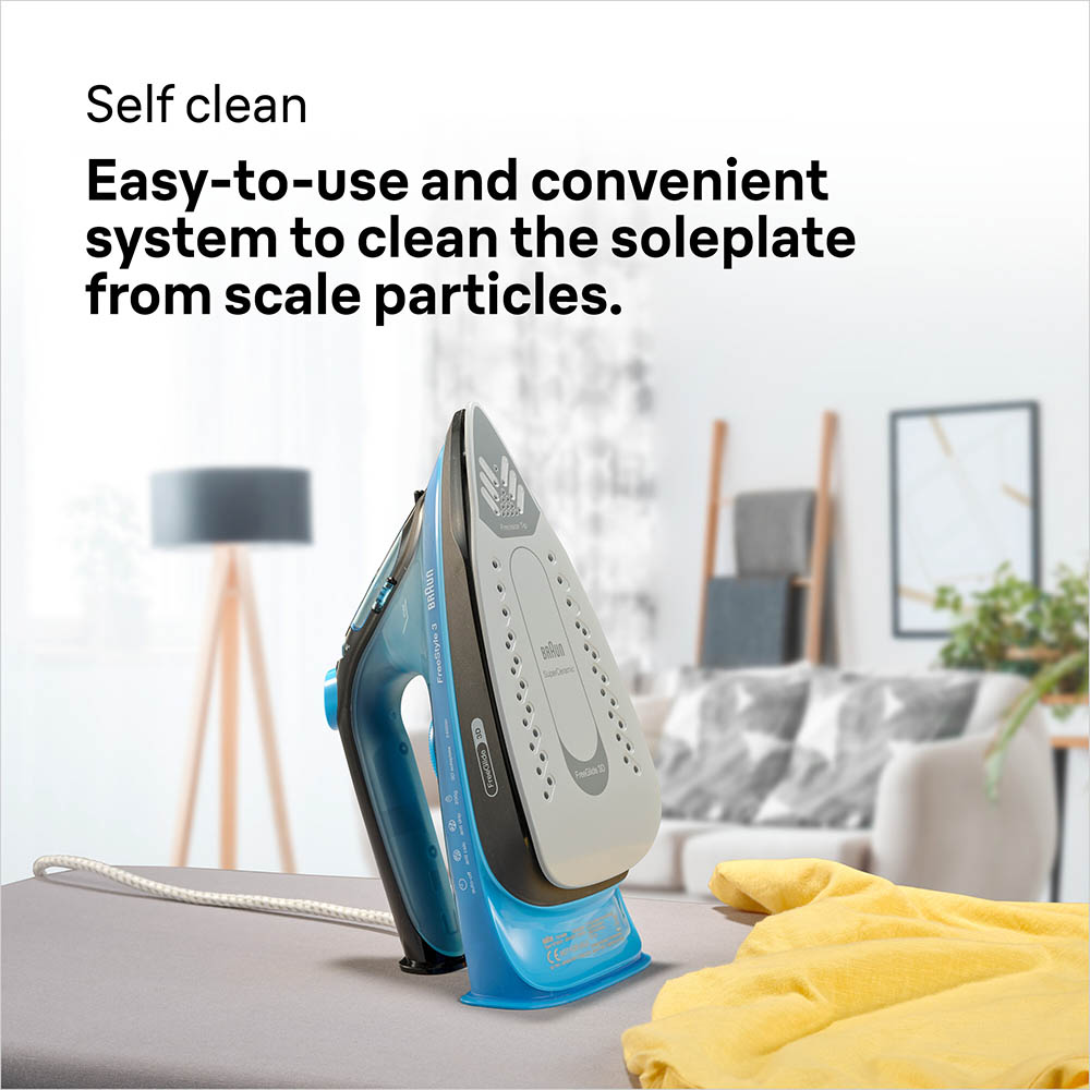 براون - مكواة بخار فري ستايل 3 - أسود وأزرق - 2400 واط