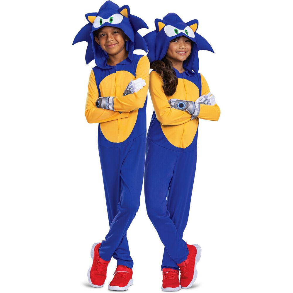 Party Centre - Sonic Costume For Kids With Headpiece - 7-8Y
