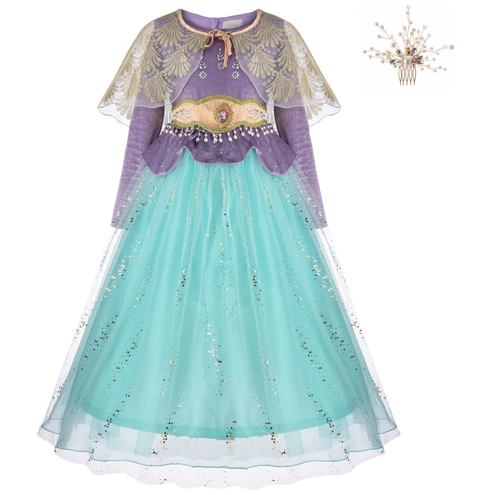 بارتي سنتر - زي الأميرة الذهبية آرييل مع إكسسوار للرأس