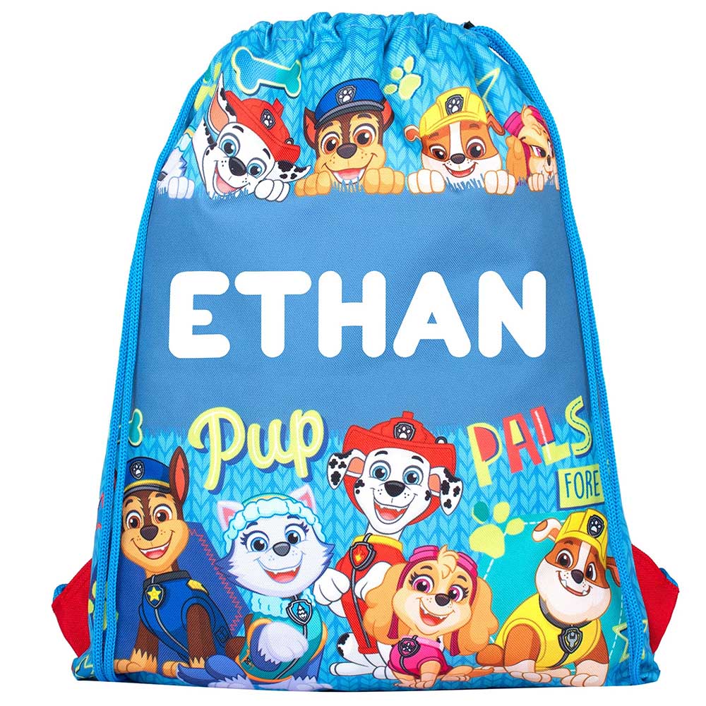 Fringoo - Personalized Drawstring Bag - Paw Patrol - 15-Inch/38.5cm