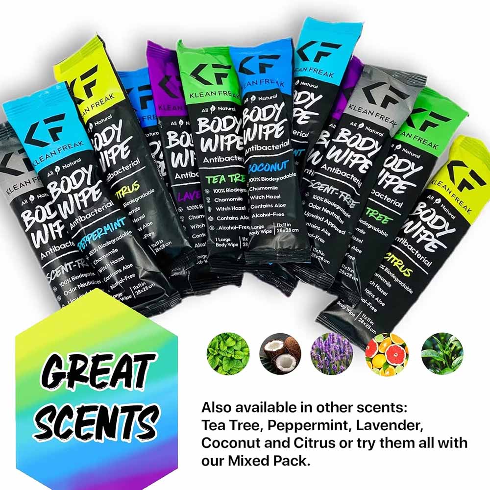 Klean Freak - Mixed Trial Body Wipes - 6 Pcs
