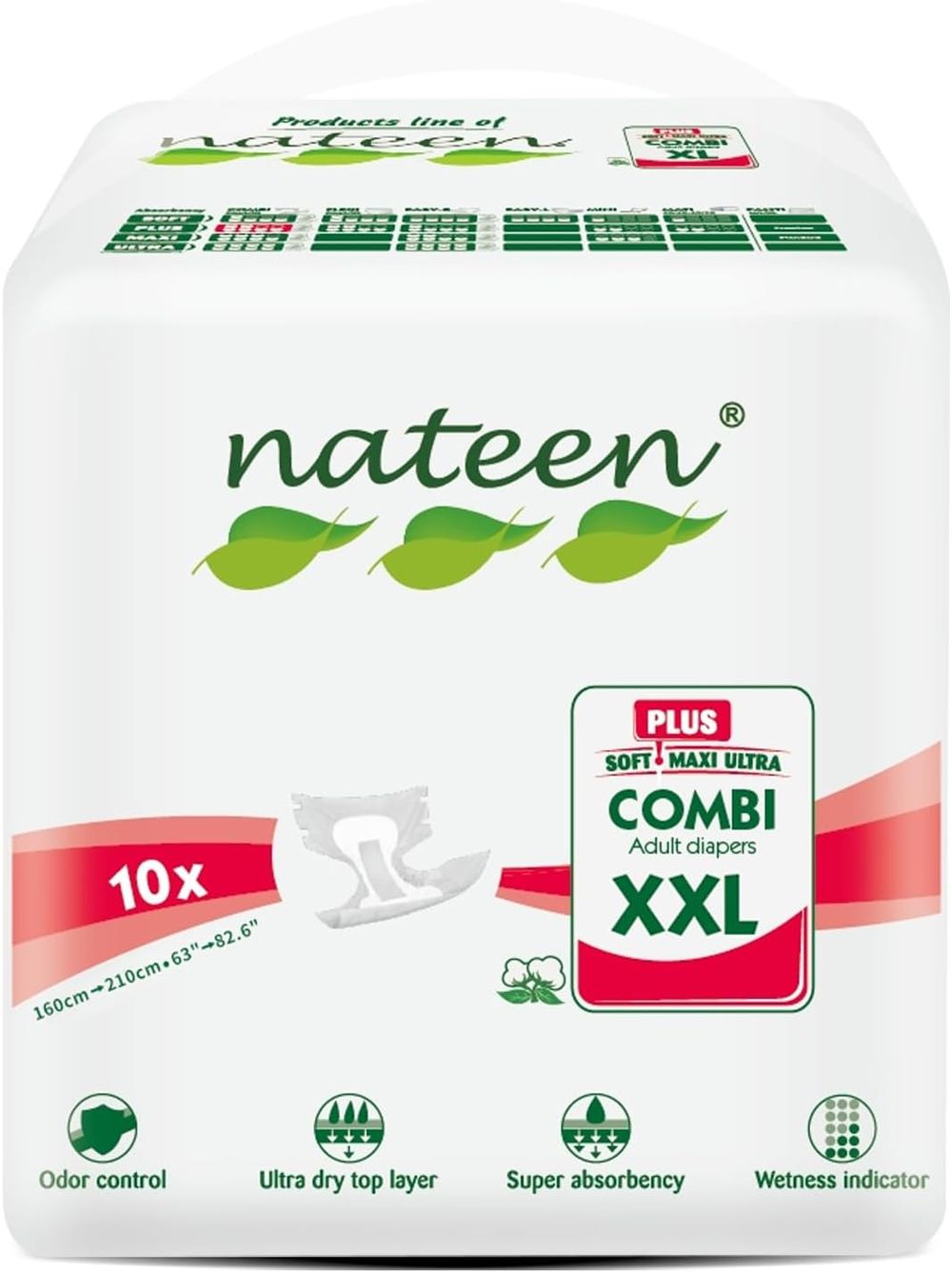 Nateen - Combi Ultra Incontinence Adult Diaper - XXL