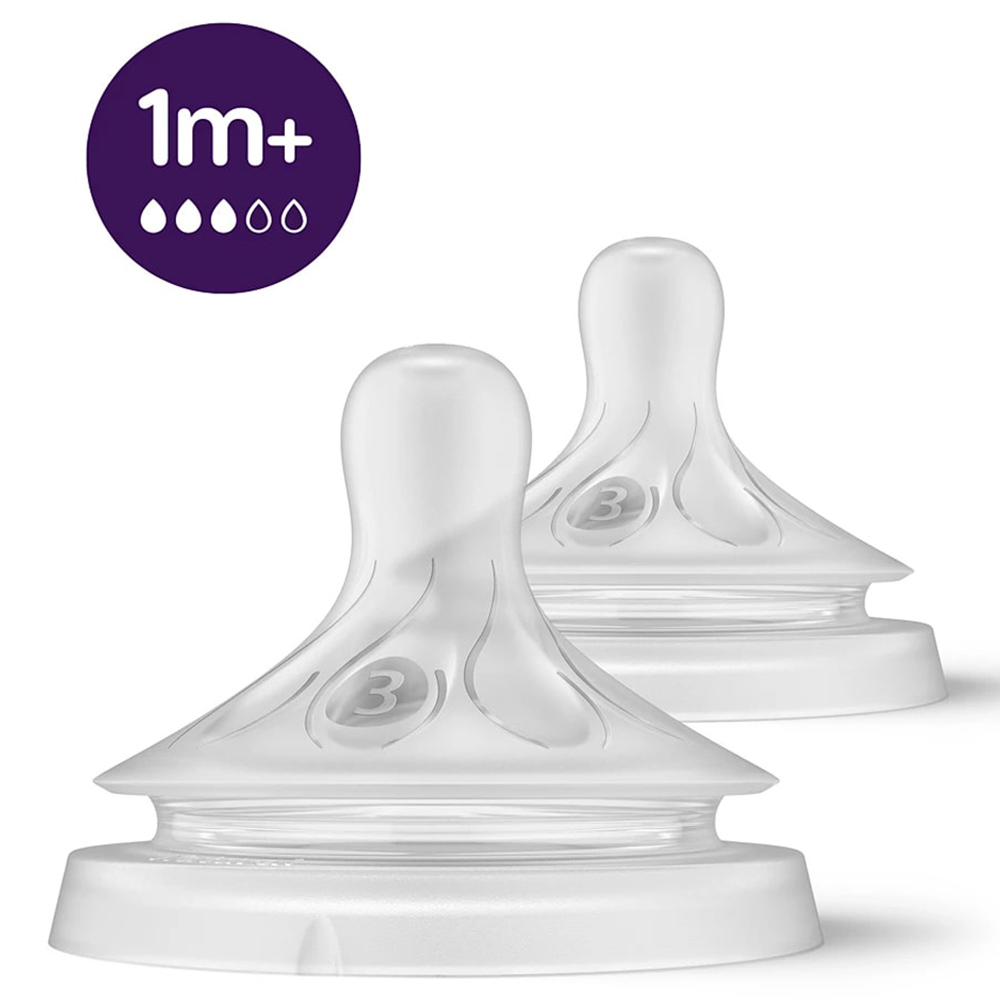 Philips Avent Baby Feeding Bottle Teat Natural Response T3 - 2 Teats