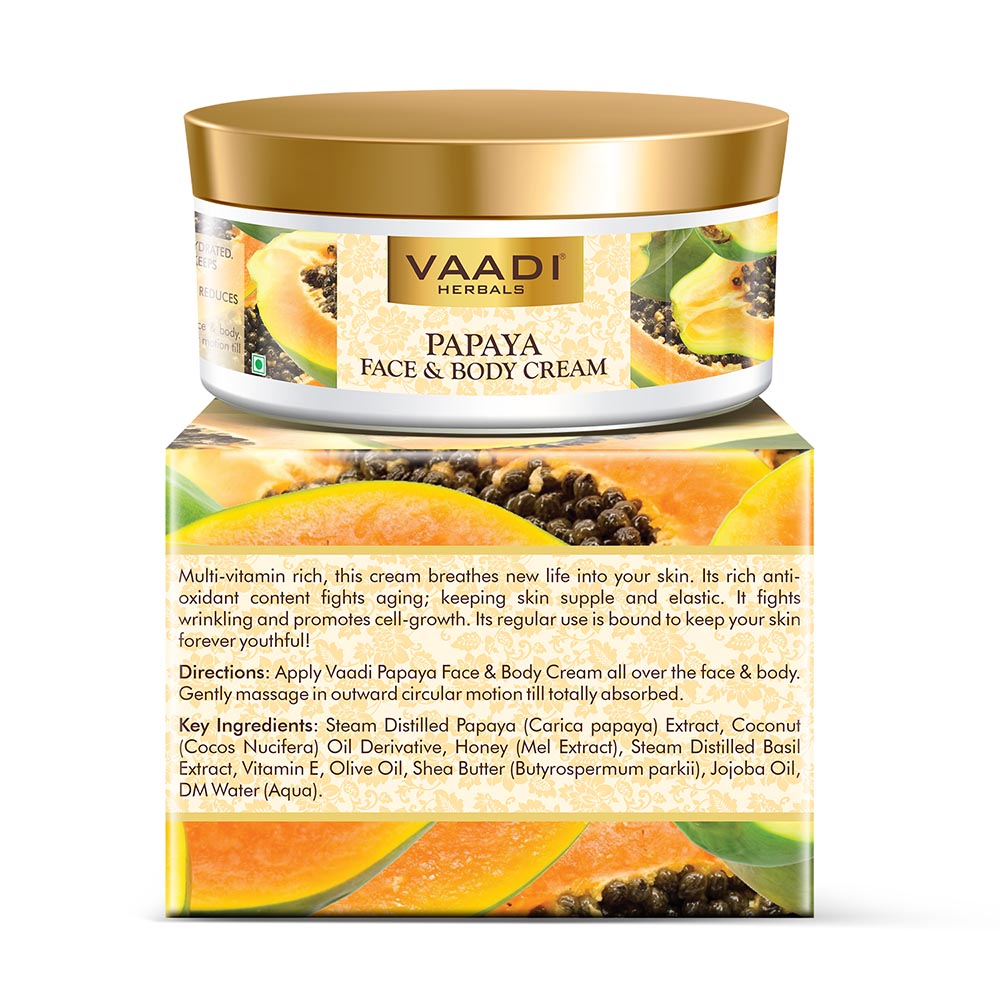 Vaadi Herbals - Papaya Face And Body Cream - 150 gm