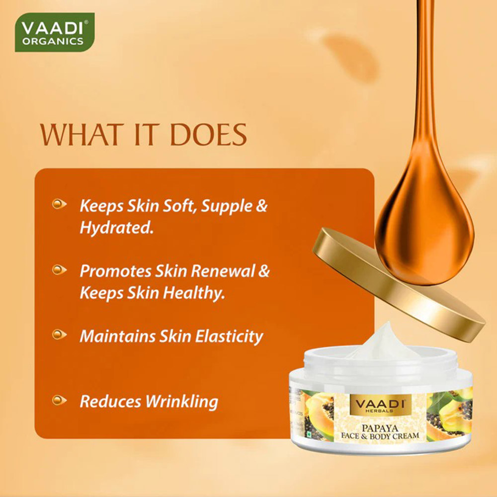 Vaadi Herbals - Papaya Face And Body Cream - 150 gm