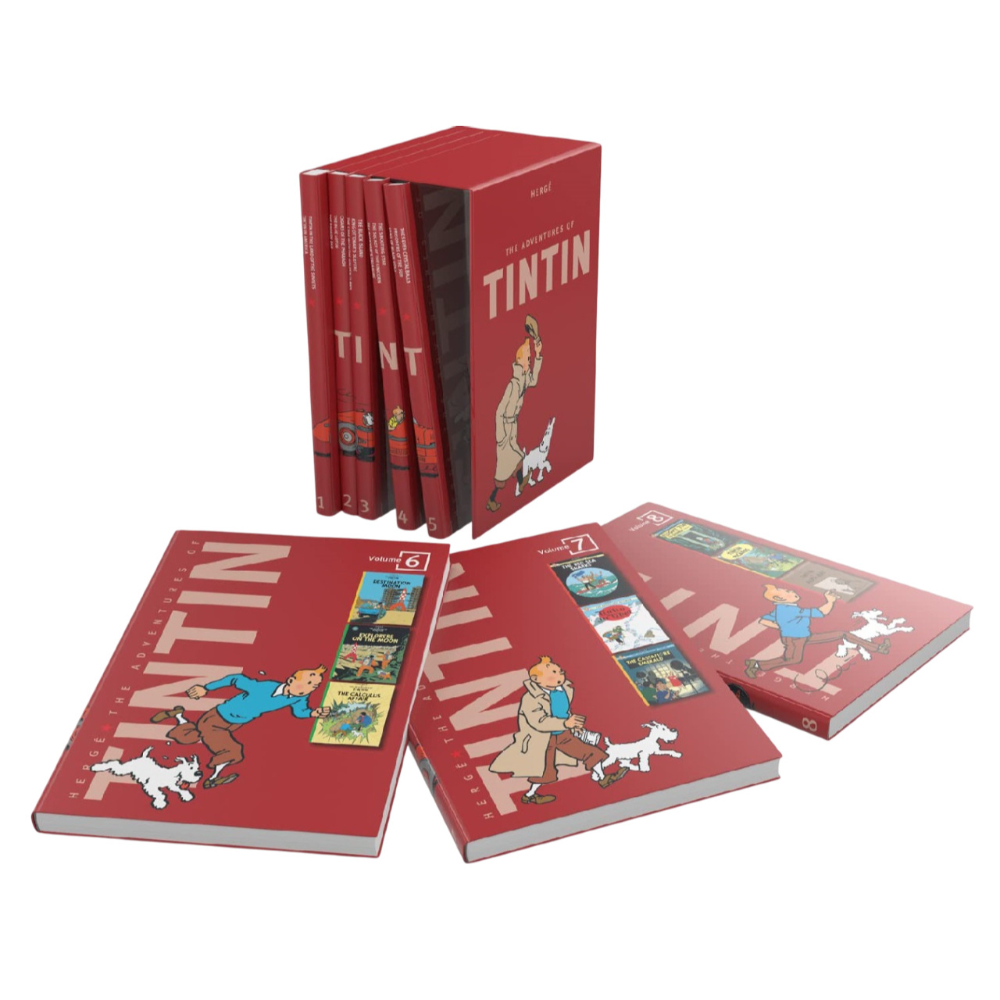 The Complete Adventures of Tintin Collection 8 Books Gift Set Coloured