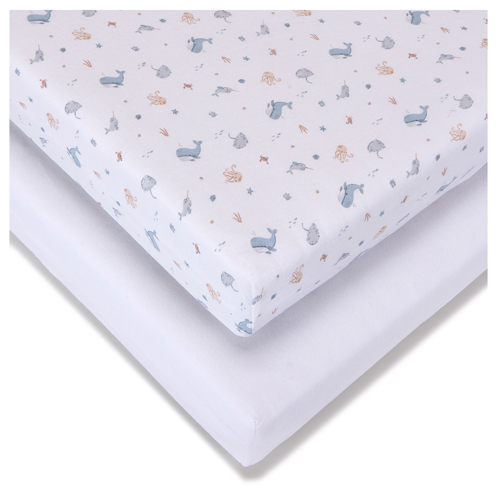 Baby Elegance Jersey Sheets For Crib - Under the Sea - 2pcs