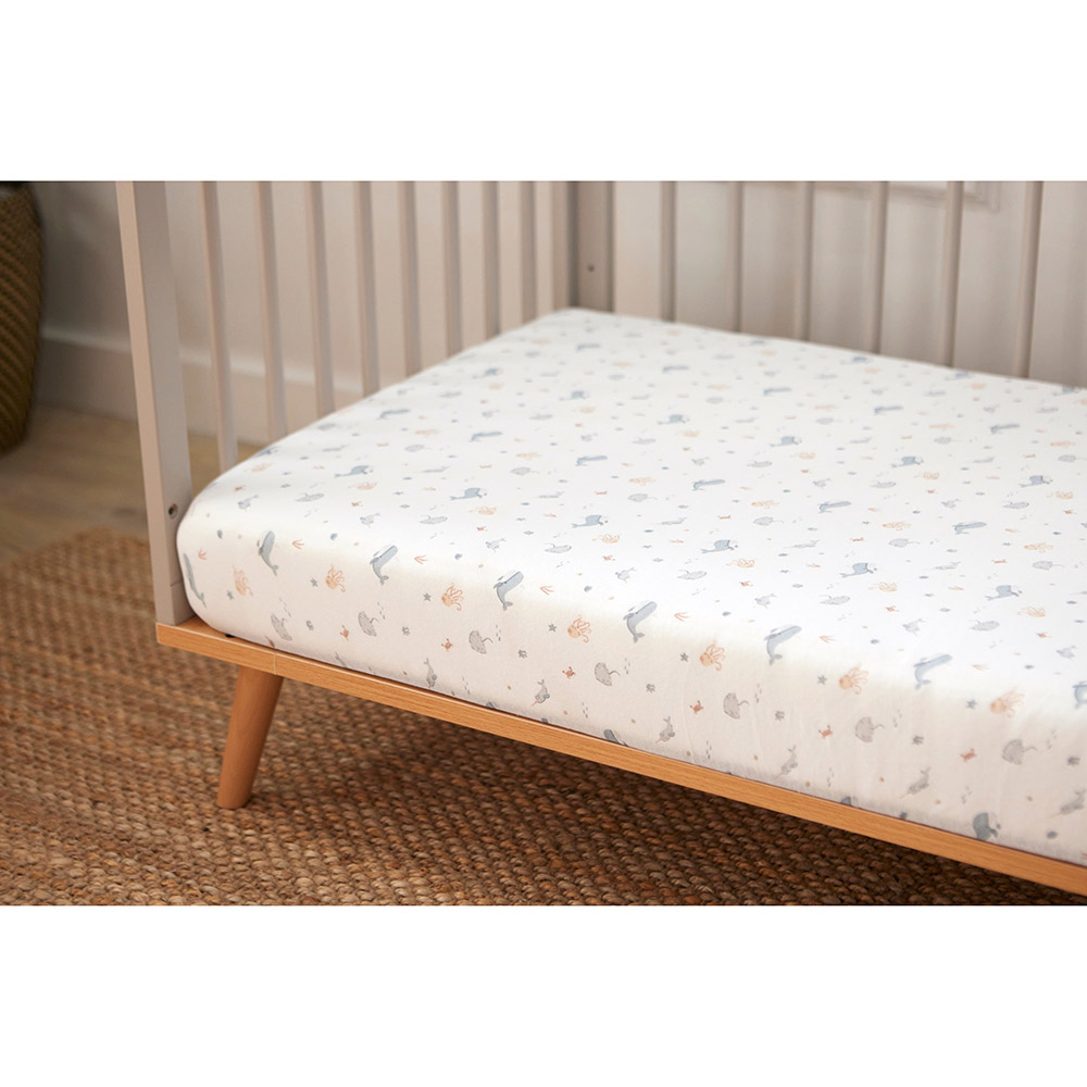 Baby Elegance Jersey Sheets For Crib - Under the Sea - 2pcs