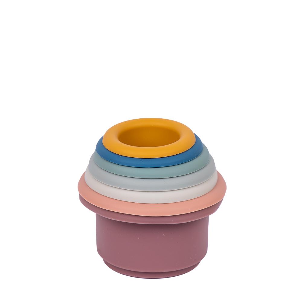 Babies Basic - Silicone Stacking Toy - Cup - Blue