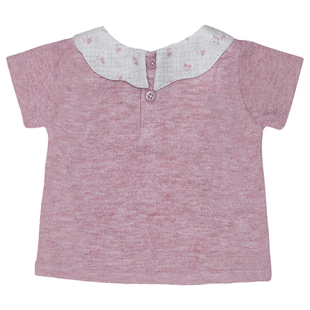 Jules & Juliette - Betina Baby Short Sleeve Blouse - Baby Pink