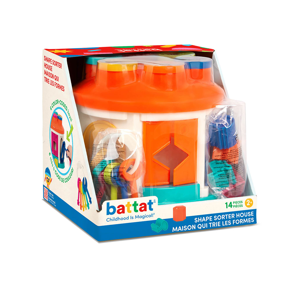 Battat - Shape Sorter House – 14pcs