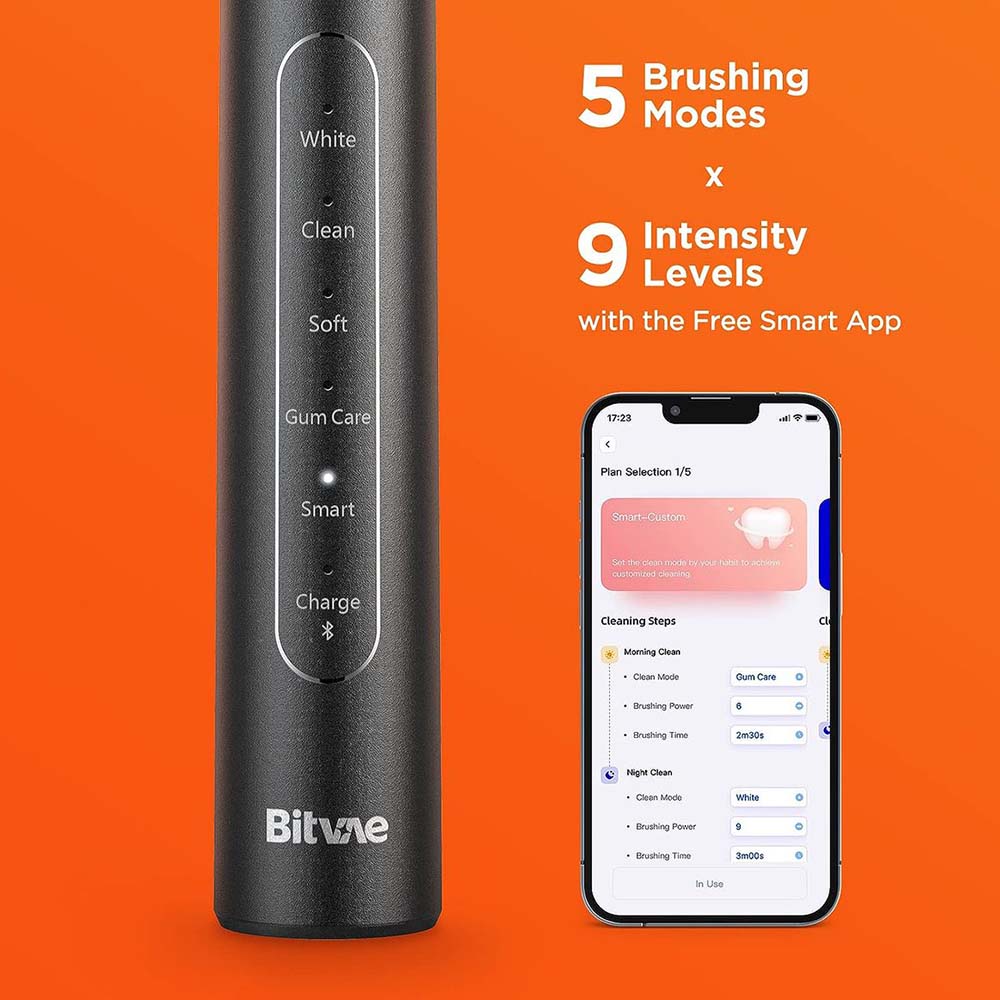 Bitvae - Bluetooth Electric Toothbrush With Pressure Sensor