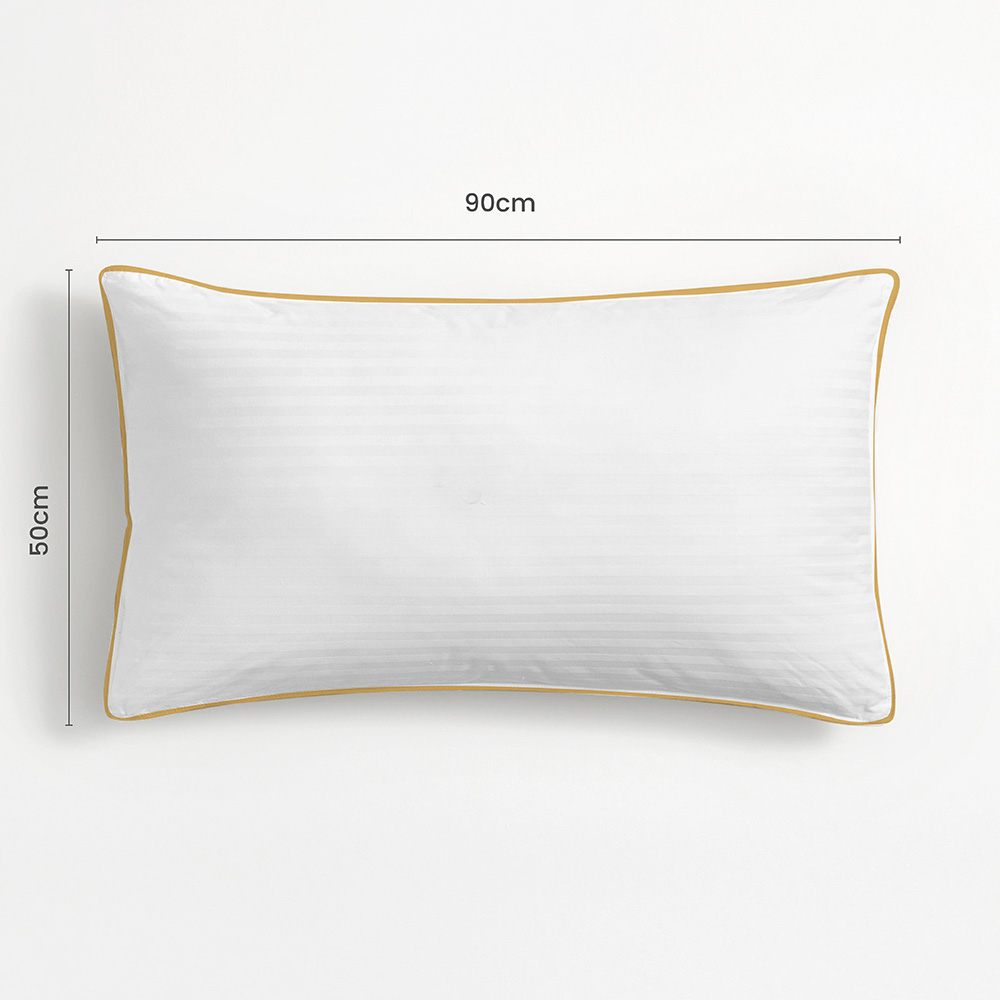 Cotton Home - 100% Cotton Side Sleeper Pillow - 50x90cm - Pack of 2 - White