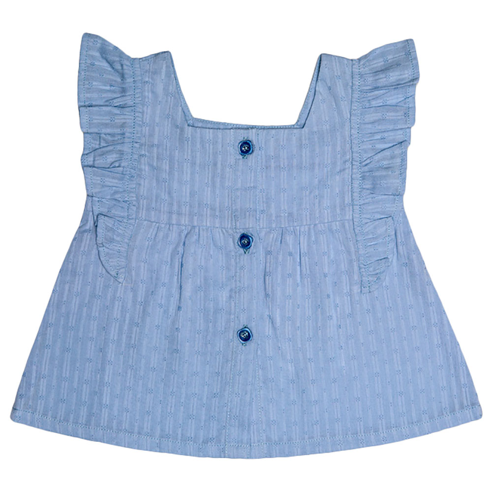 Jules & Juliette - Daffy Sleeveless Baby Blouse - Blue