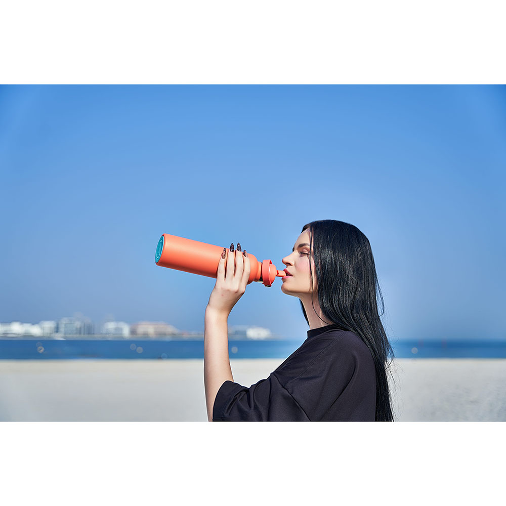 Moya - Black Sea Insulated Water Bottle - Coral - 700 ml