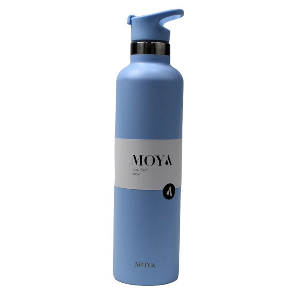 Moya - Coral Reef Insulated Water Bottle w/ Spout Lid - Powder Blue - 1 L