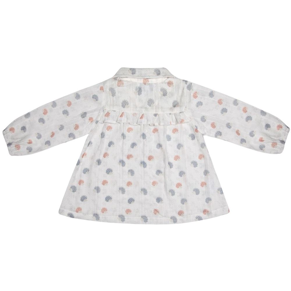 Jules & Juliette - Delice Cotton Blouse - Pink Blue Hedgehog