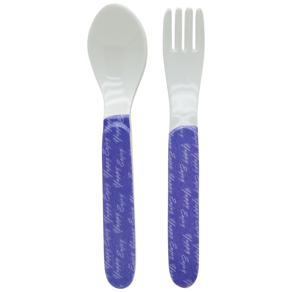 Dinewell Kids Spoon And Fork Set Spoon - Study Time - 2 Pcs - 6-Inch
