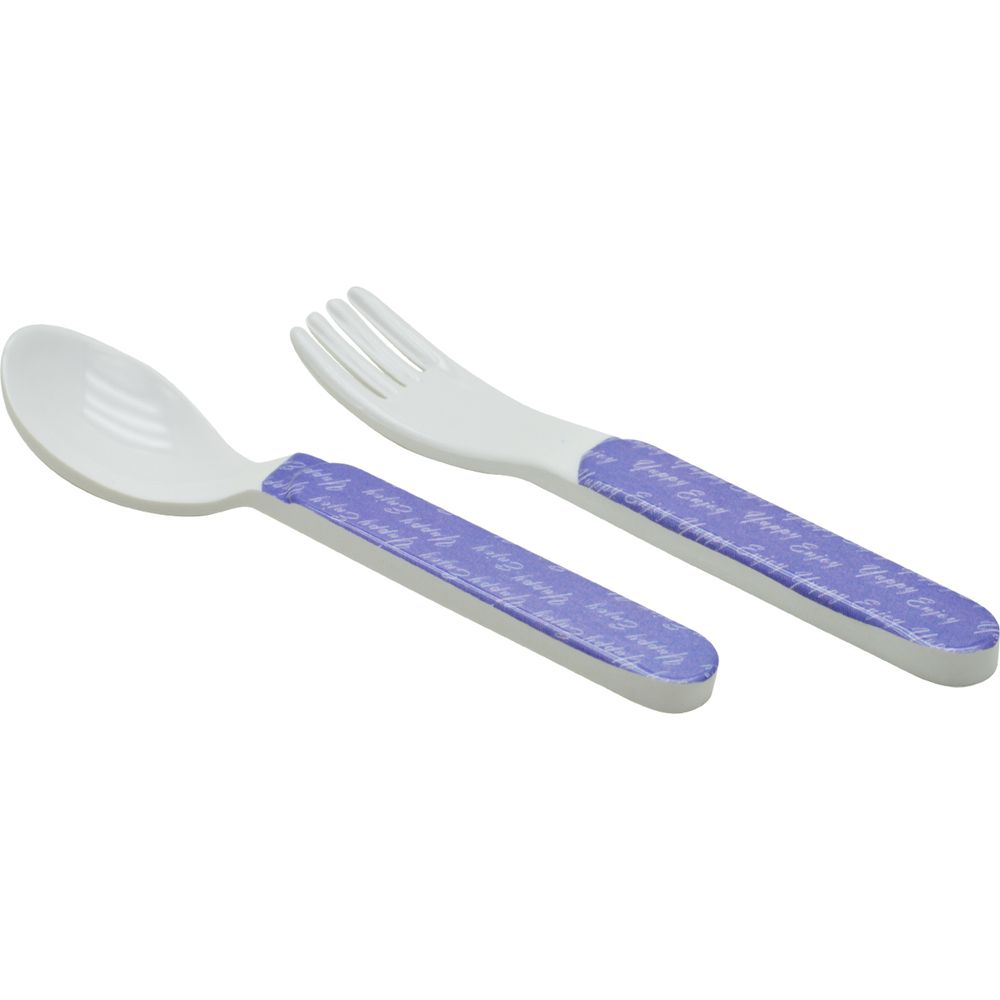 Dinewell Kids Spoon And Fork Set Spoon - Study Time - 2 Pcs - 6-Inch