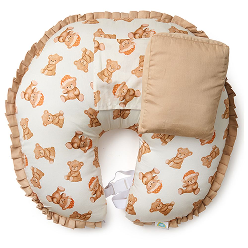 Fancy Fluff - Feeding & Support Pillow Set - Cuddle Bear - 2 Pcs