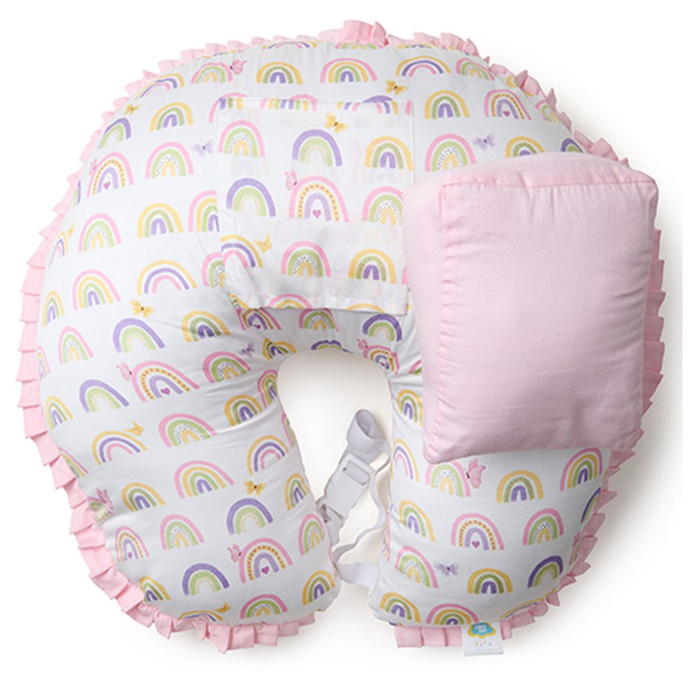 Fancy Fluff - Feeding & Support Pillow Set - Rainbow Dreams - 2 Pcs