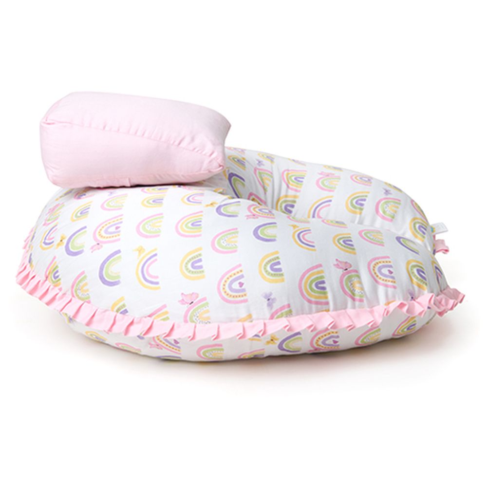 Fancy Fluff - Feeding & Support Pillow Set - Rainbow Dreams - 2 Pcs