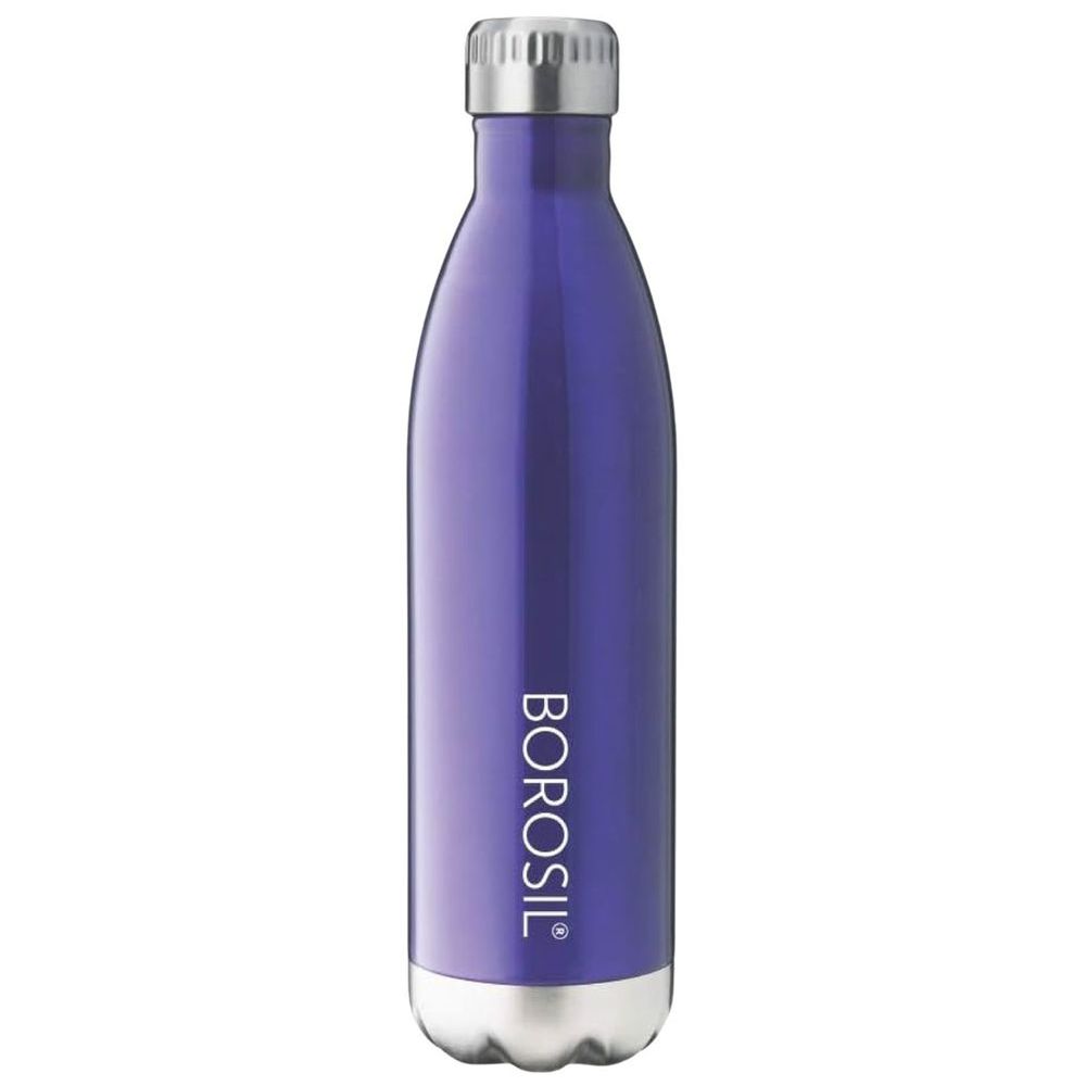 Borosil - Vacuum Insulated Trans Bolt Water Bottle - Blue - 750ml