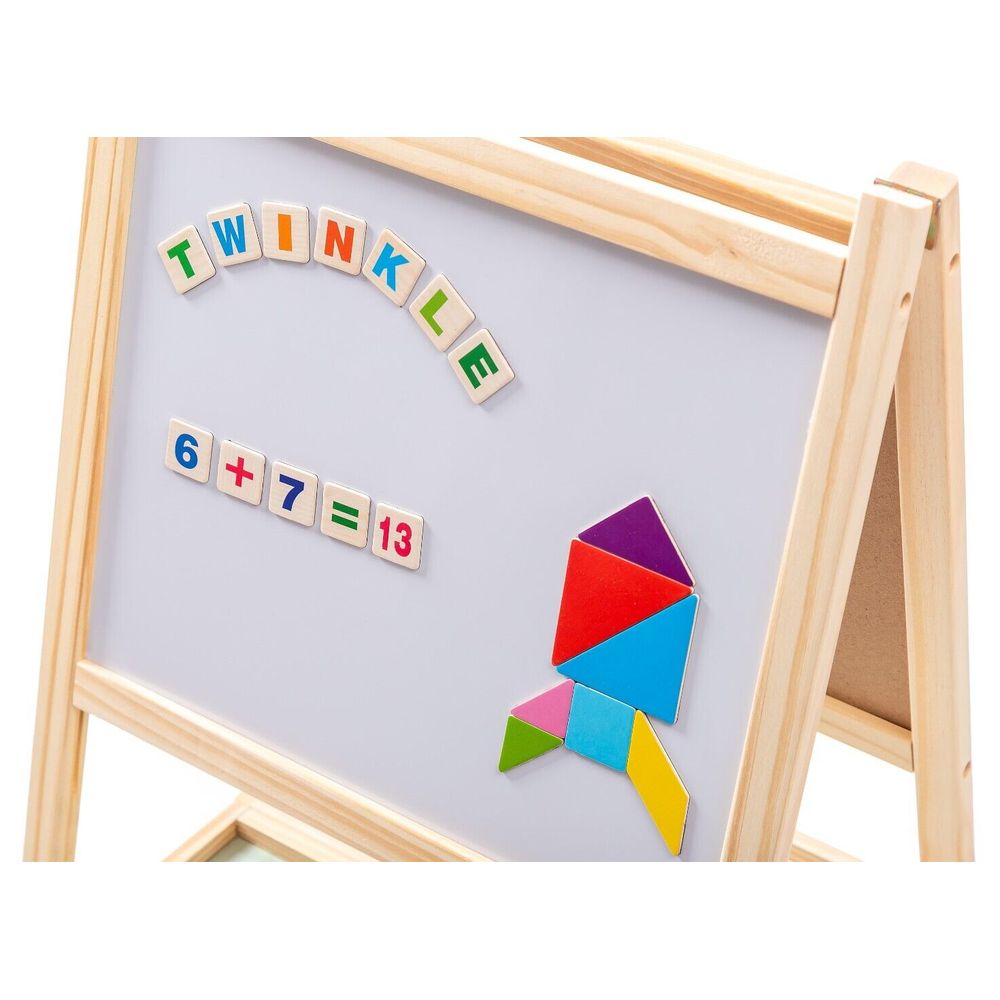 Factory Price - Magnetic Wooden Easel Board with Accessories & Abacus