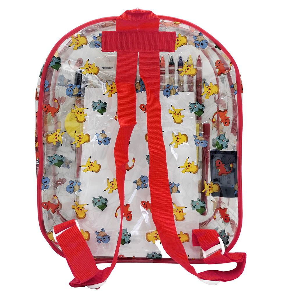 بوكيمون - شنطة ظهر أدوات فنية - 11.4 إنش - 42 قطعة