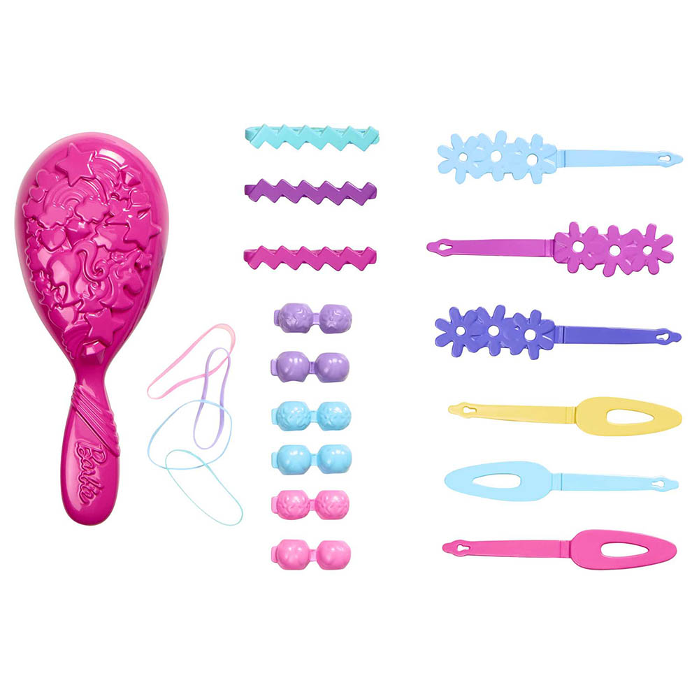 ألعاب ماتيل - مجموعة رأس باربي للتصفيف - أشقر - 21 قطعة