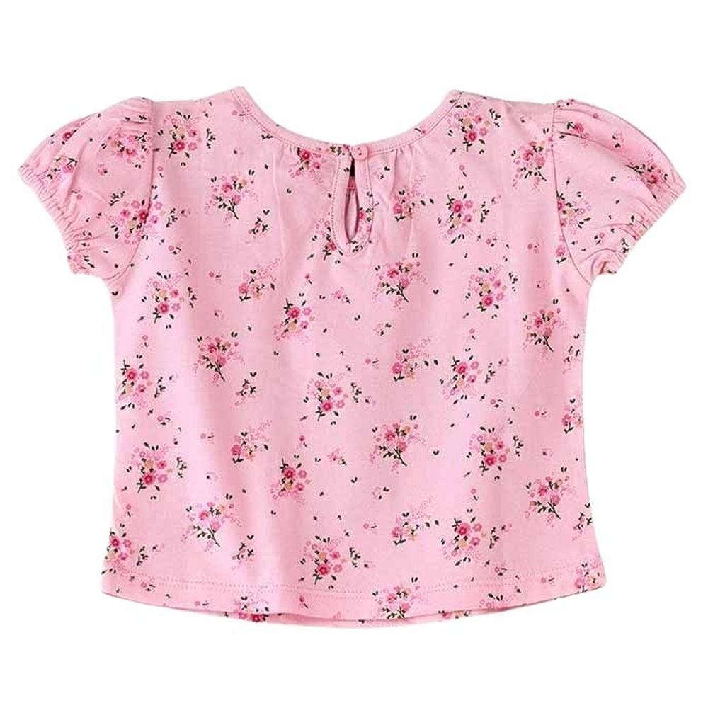 Jelliene - Baby Girl's Floral Printed Knit Top - Pink