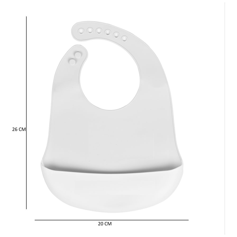 ليتل أنجل - مريلة أطفال صيفية سيليكون - وردي/أبيض