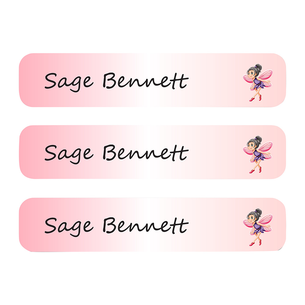 Ladybug Labels - Personalized Waterproof Large Labels - Flying Fairy - 30pcs