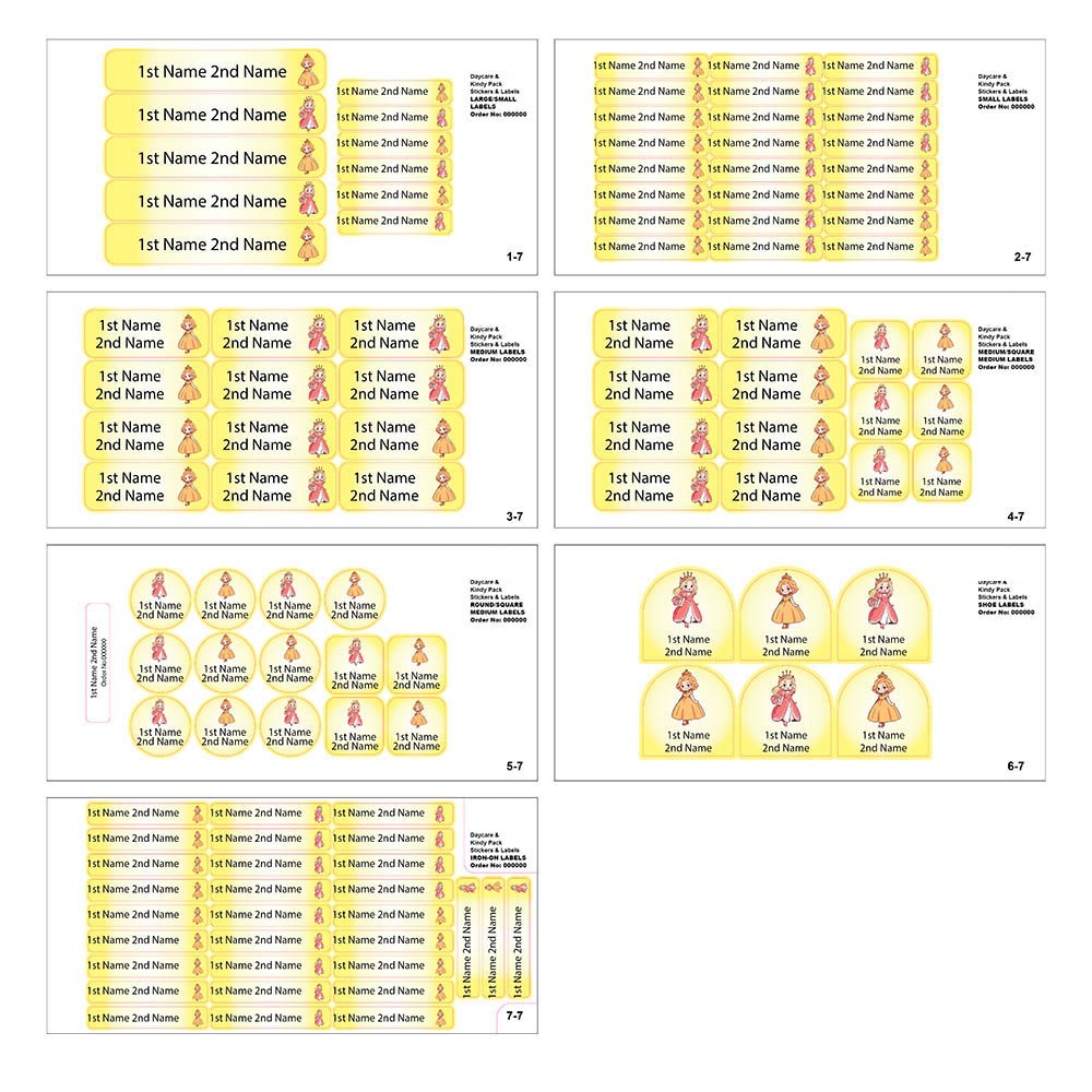 ليدي بوغ ليبلز - ملصقات مخصصة مقاومة للماء - أميرة أنيقة - 111 قطعة