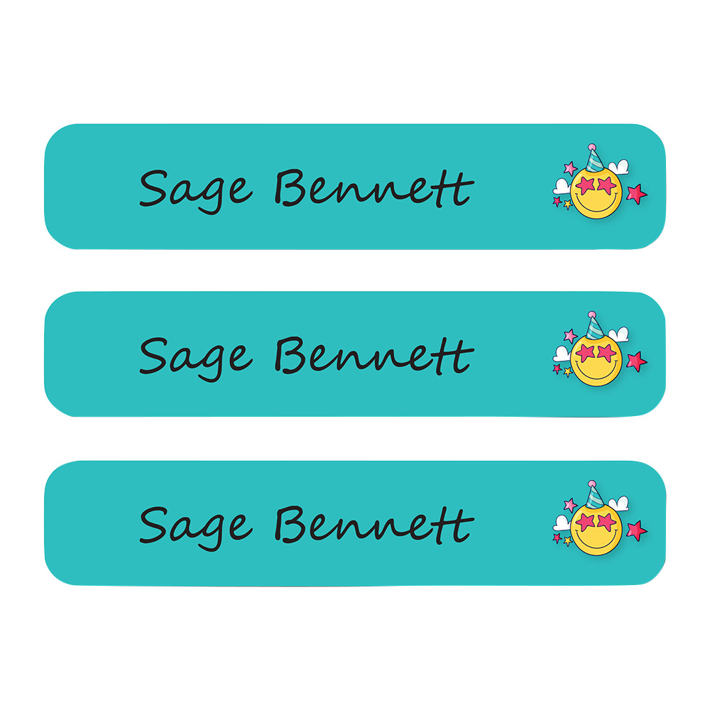 Ladybug Labels - Personalized Waterproof Labels - Birthday Smiley - 111pcs