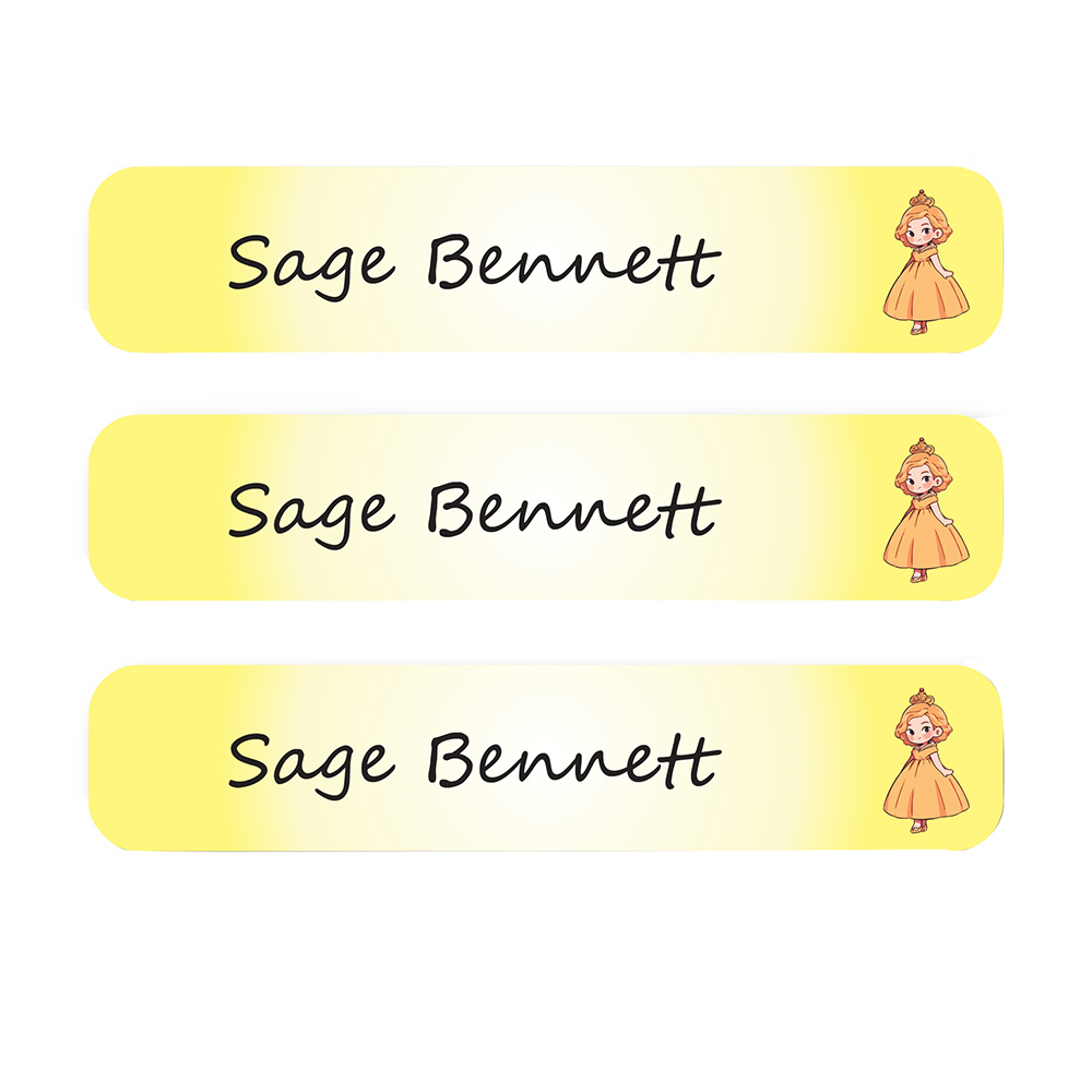 ليدي بوغ ليبلز - ملصقات مخصصة قابلة للكي - أميرة أنيقة - 50 قطعة