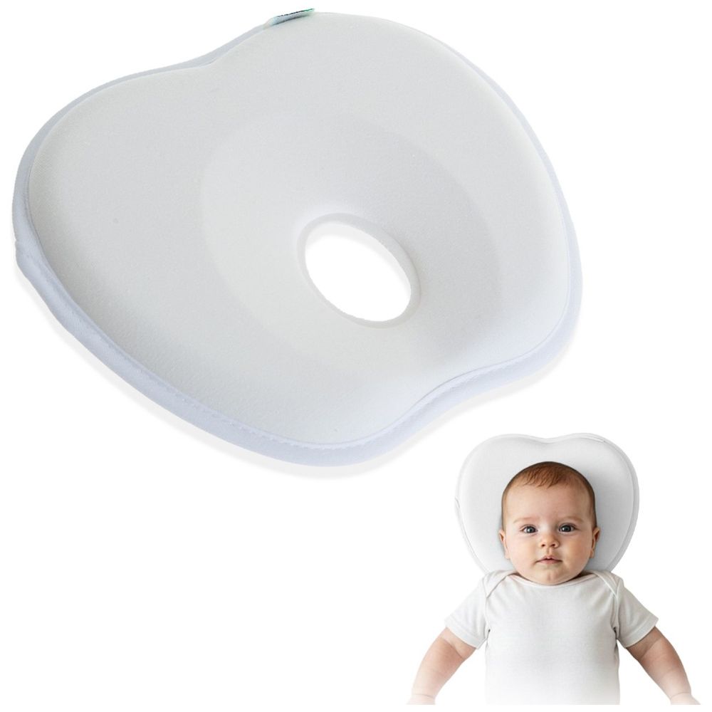 Babyjem - Flat Head Prevention Baby Pillow - Ecru
