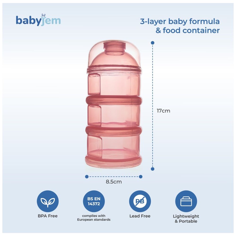 Babyjem - Milk Powder Dispenser Container - Pink