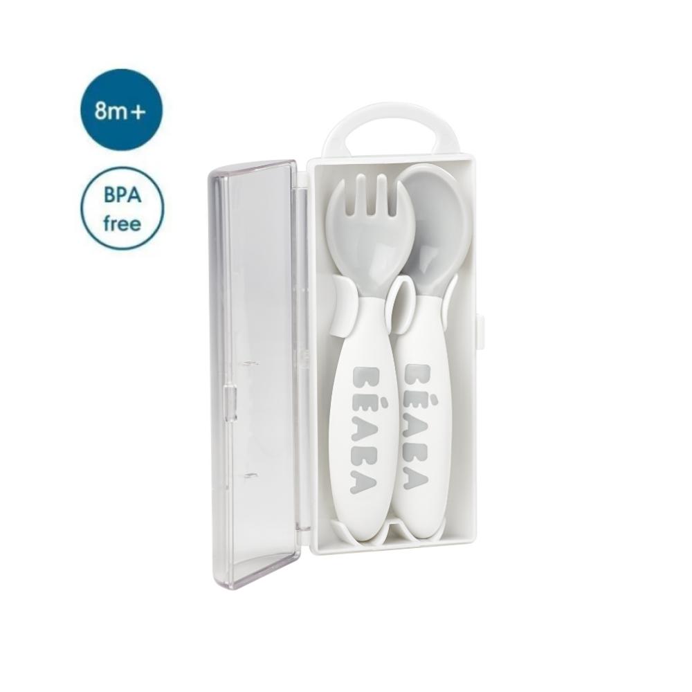 Beaba Training Fork And Spoon 2nd Age - Light Mist