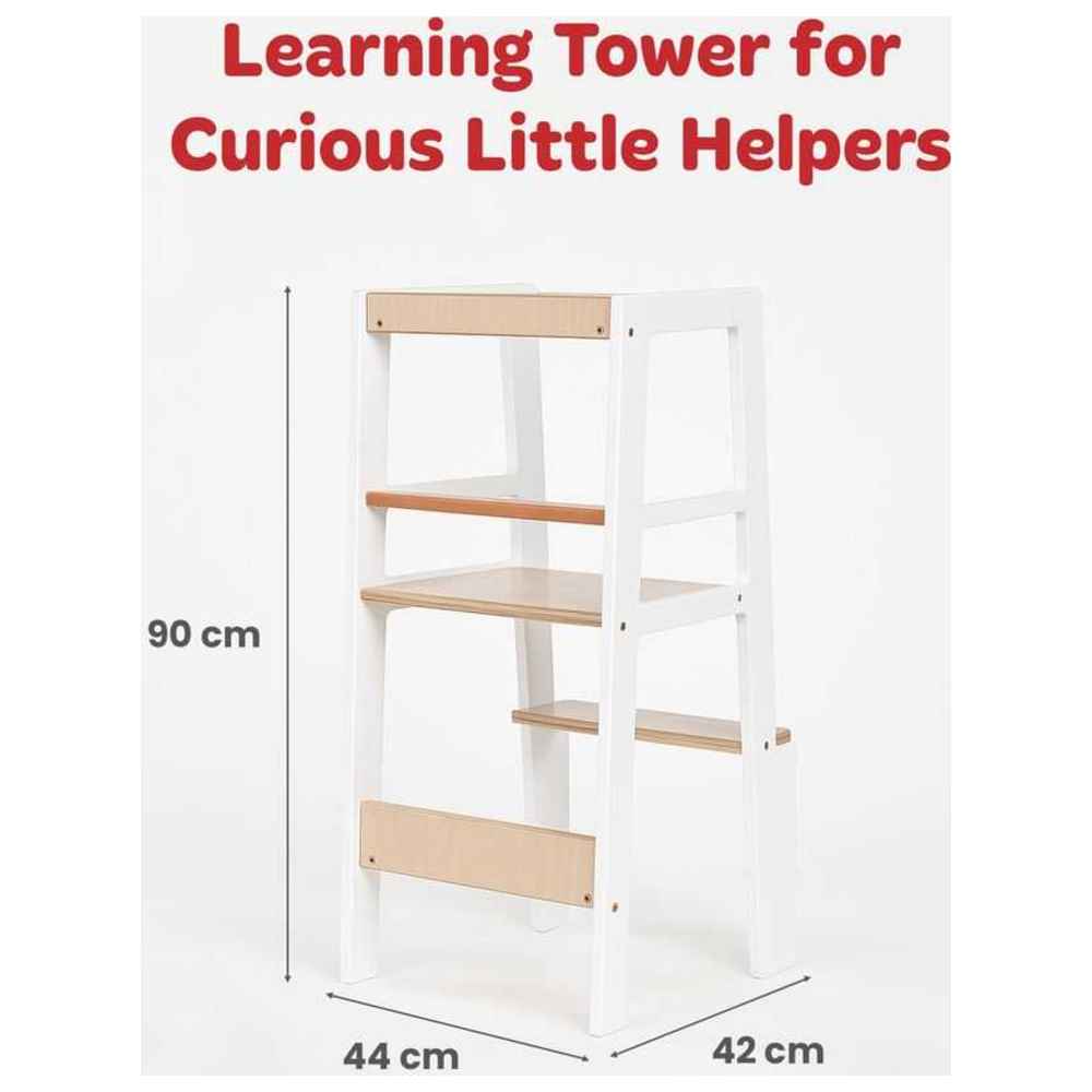Childhome - Learning Tower - White Natural