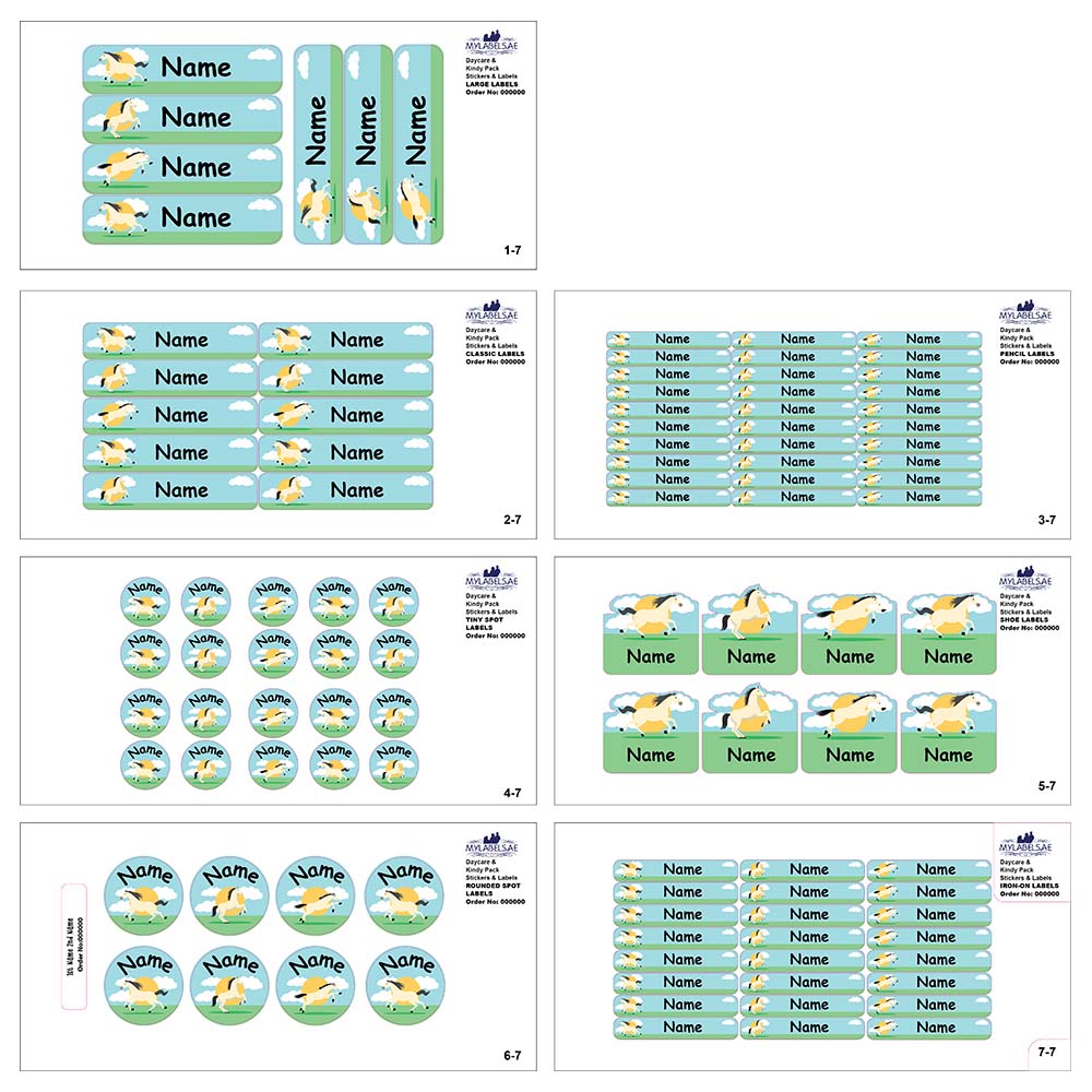 ماي ليبلز - ملصقات قابلة للتخصيص - حصان المغامرات - عدد 107