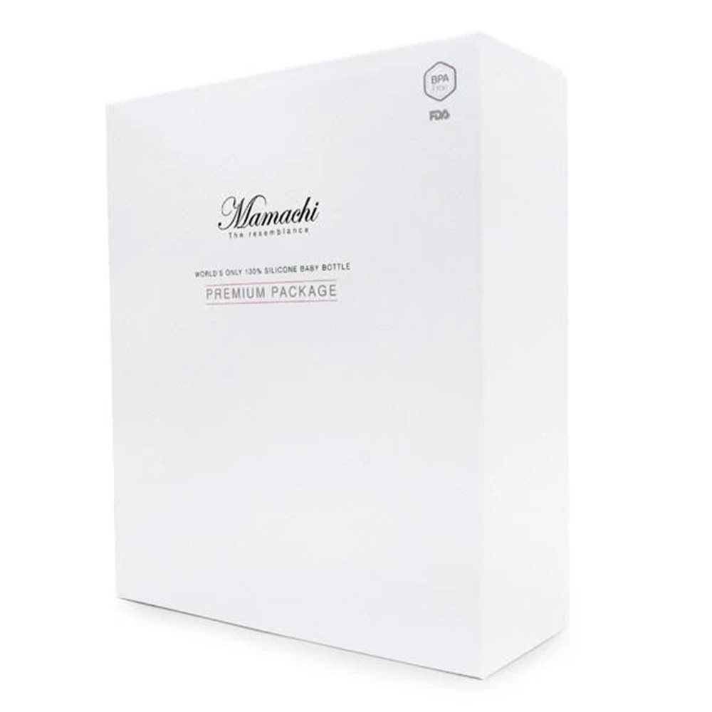 Mamachi - Silicone Baby Bottle With Outdoor Carrier & Nipples - Pink - 8 Pcs