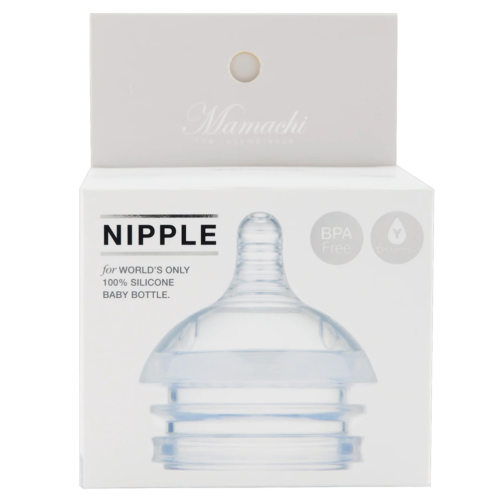 Mamachi - Baby Bottle Y-Cut Silicone Nipple - Clear - 12M
