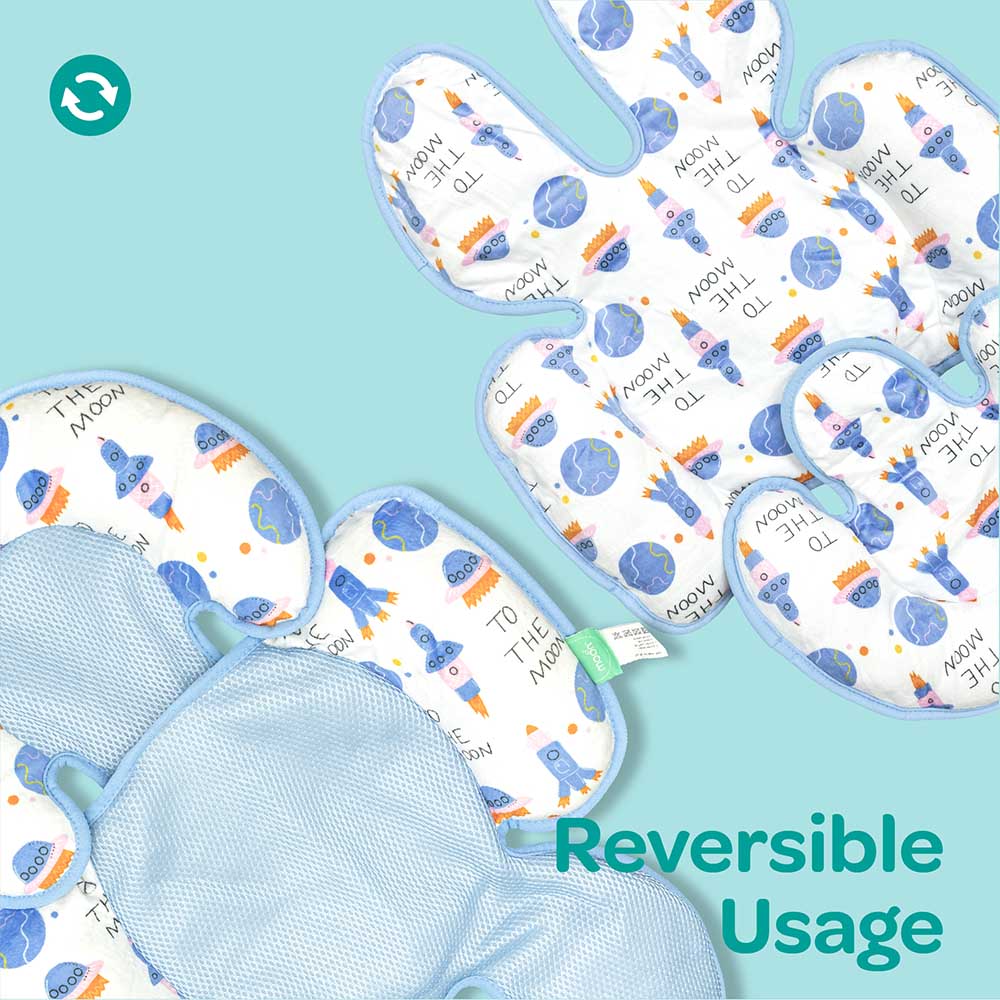 مون - وسادة مقعد السيارة القابلة للغسل لدعم الجسم فقط - صواريخ