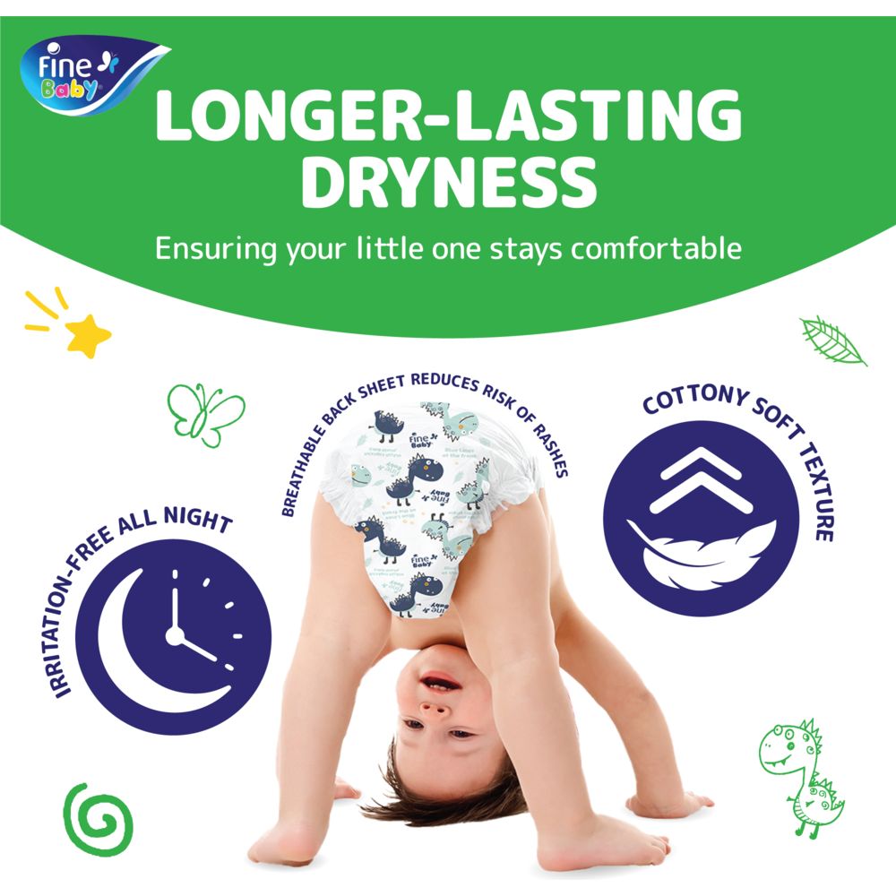 Fine Baby - Baby Diapers 3-6kg Size 2 - Medium - 84pcs